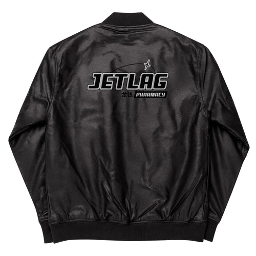 Jetlag Pharmacy Leather Bomber Jacket
